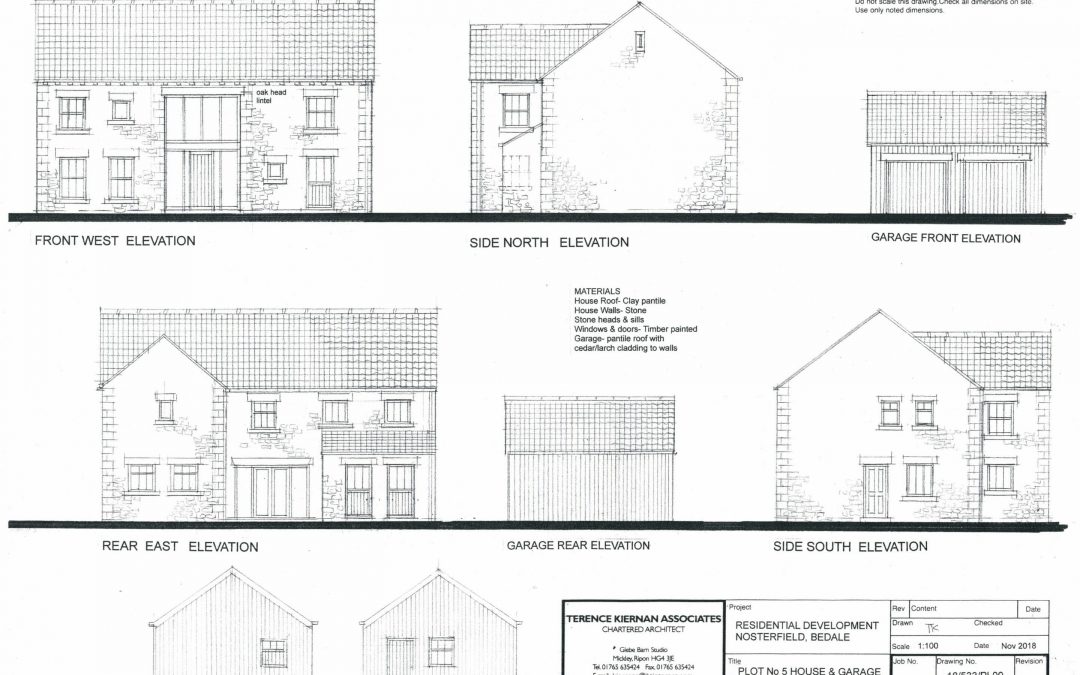 Plot 5 – House and Garage Elevations Sheet 2-1